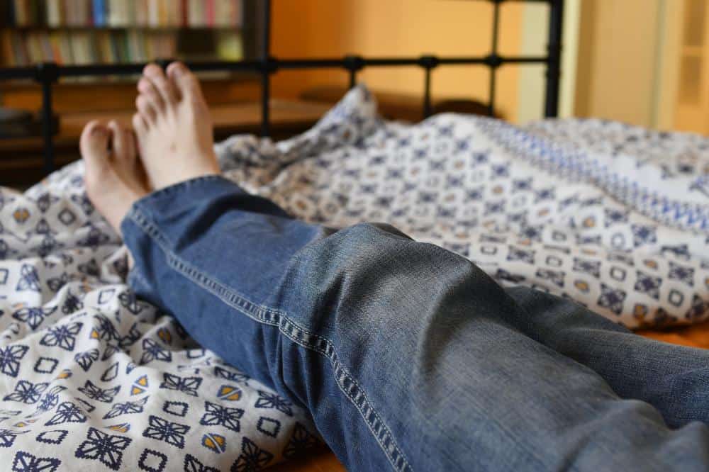 man in bedroom