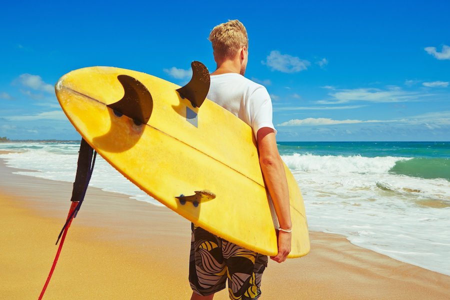 man on surfboard