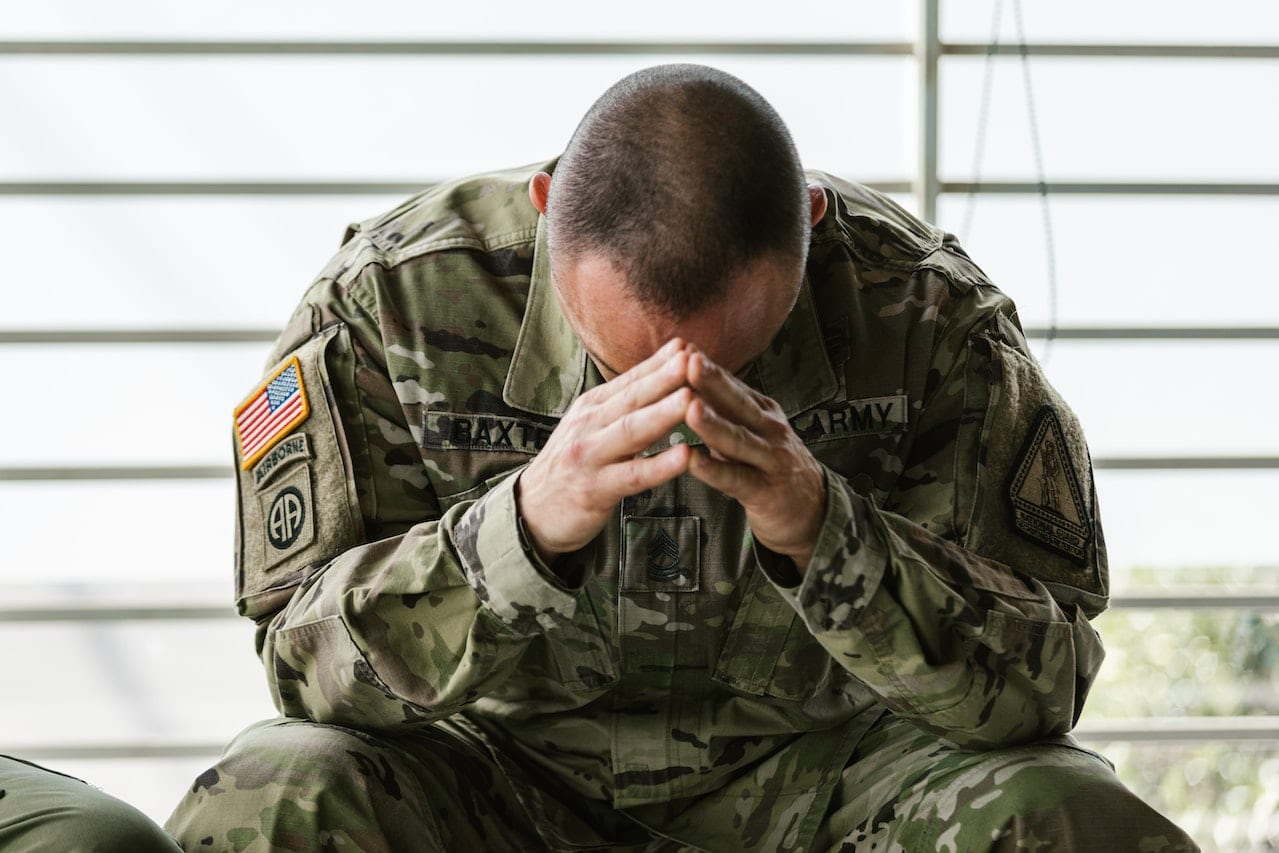 man military with chronic pain