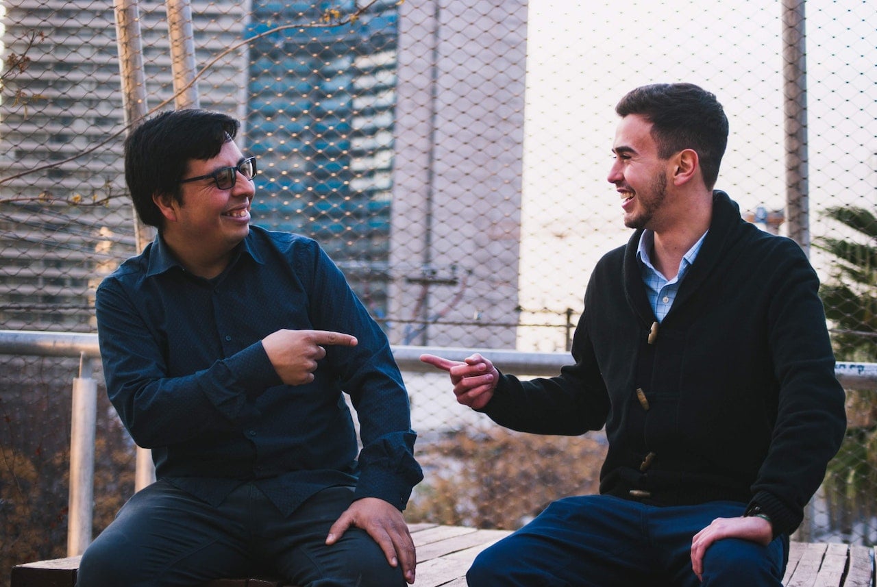 two men smiling cognitive flexibility